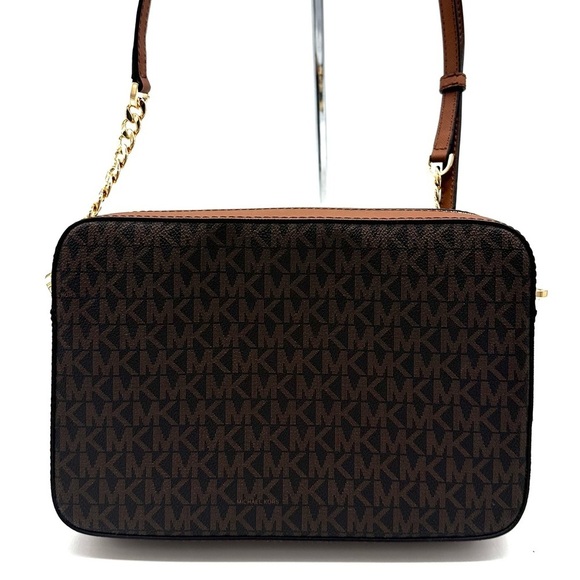 Michael Kors Large EW Crossbody Bag Brown/Gold - Picture 5 of 9